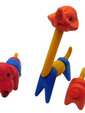 Tupperware Tupper Toys Zoo It Yourself Animal Plastic Vintage Lot 1966